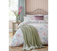 Laura Ashley Pure Cotton Audlen Flowers Bedding Set - DBL - White Mix, White Mix