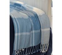 Laura Ashley Pure Cotton Dylan Checked Throw Blue Mix