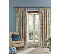Laura Ashley Pure Cotton Pussy Willow Pencil Pleat Curtains Blue Mix