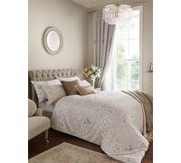 Laura Ashley Pure Cotton Rowsham Garden Bedding Set Natural Mix