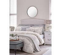 Laura Ashley Pure Cotton Sateen Pussy Willow Bedding Set - 6FT - Light Grey, Light Grey