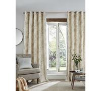 Laura Ashley Pussy Willow Eyelet Curtains Grey Mix