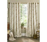 Laura Ashley Pussy Willow Eyelet Curtains Yellow Mix