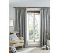 Laura Ashley Pussy Willow Pure Cotton Pencil Pleat Curtains Dark Grey