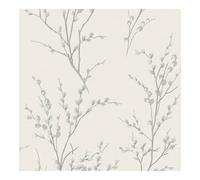 Laura Ashley Pussy Willow Steel Wallpaper | Steel Trail Design | Paste the Wall | Eco-Friendly