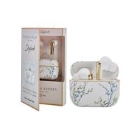 Laura Ashley Pussy Willow White TWS Wireless Earbuds, Rechargeable Ear Buds