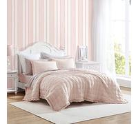 Laura Ashley- Queen Quilt Set, Reversible Bedding Set Including Sham(s), All Season Farmhouse Home D cor (Hailee Pink, Full/Queen)
