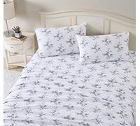 Laura Ashley - Queen Sheet Set, Cotton Flannel Bedding, Brushed for Extra Softness & Comfort (Jessika Lavender, Queen)