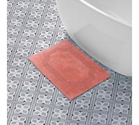 Laura Ashley Reversible Cotton Bath Mat, Coral, 17in. X 24in