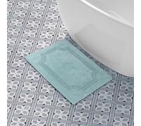 Laura Ashley Reversible Cotton Bath Mat, Aqua, 1'5" x 2' (Rectangular)