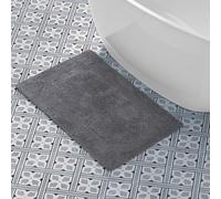 Laura Ashley Reversible Cotton Bath Mat, Charcoal, 21in. X 34in