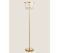 Laura Ashley Rhosill Faceted Glass Floor Lamp Antique Brass