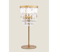 Laura Ashley Rhosill Faceted Glass Table Lamp Antique Brass