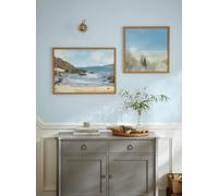Laura Ashley Rocky Cove Print in a Wood Frame - Wood - 70x100