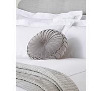 Laura Ashley Rosanna Velvet Round Pleated Cushion Grey