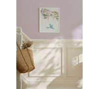 Laura Ashley Rowsham Garden Print in a White Frame - White - 70x100