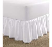 Laura Ashley Ruffled Bedskirt, Cotton, White, Twin