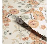 Laura Ashley Rustic Charm Apricot Alyworth Trail Smooth Wallpaper