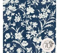 Laura Ashley Rye Wallpaper - Midnight Seaspray Blue - 10m