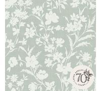 Laura Ashley Rye Sage Floral Smooth Wallpaper