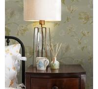 Laura Ashley Sage Gosford Smooth Wallpaper 122769