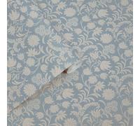 Laura Ashley Hemingway Seaspray Wallpaper One size Blue