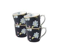 Laura Ashley Set/4 mugs 10 oz Midnight Uni in giftbox Heritage Collectables