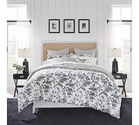 Laura Ashley Set, Cotton, Amberley Black/White, Queen