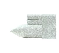 Laura Ashley - Sheets, Cotton Percale Bedding Set, Lightweight & Breathable Room Essentials (Heirloom Ditzy Green, King)