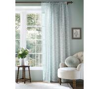 Laura Ashley Shepherds Purse Sheer Voile Curtains Light Blue Mix