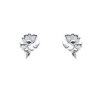 Laura Ashley Silver Plated Albertine Rose Earrings E6515 - - Brass / Silver Plated