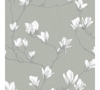 Laura Ashley Slate Magnolia Grove 113354 Wallpaper