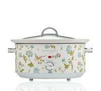 Laura Ashley Slow Cookers 6.5 Litres. Large Capacity Slow Cooker for 8 to 10 People. Energy Efficient Slow-Cooker with 3 Heat Settings. Detachable Ceramic Pot with Tempered Glass Lid - Elveden White