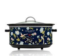 Laura Ashley Slow Cookers 6.5 Litres. Large Capacity Slow Cooker for 8 to 10 People. Energy Efficient Slow-Cooker with 3 Heat Settings. Detachable Ceramic Pot with Tempered Glass Lid - Elveden Navy