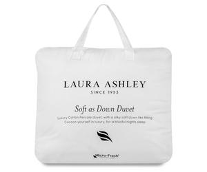Laura Ashley Soft As Down Duvet 10.5 Tog - Luxury Cotton Percale Cover, Silky Down-Like Hollowfibre Filling - Suitable For All Seasons (King (U.K. Standard))