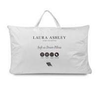 Laura Ashley Soft As Down Pillow - Luxury 100% Cotton Percale Cover, Silky Down-Like Hollowfibre Filling for Supreme Comfort & Support
