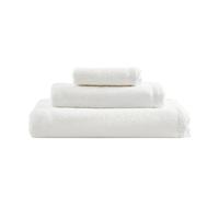 Laura Ashley, Soft Cotton Bathroom Decor, Highly Absorbent & Medium Weight Bath Towels Set, 3 Piece, Juliette White