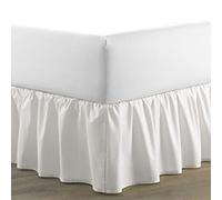 Laura Ashley | Solid Collection | Luxury Premium Hotel Quality Bedskirt, Easy Fit, Anti Wrinkle & Fade Resistant, Stylish Design for Home Décor, Queen, White