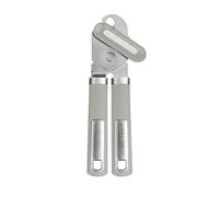 Laura Ashley Stainless Steel Heavy Duty Can Opener with Ergonomic Soft Touch Handles for Easy Grip - Smooth and Precise Cuts, Rust Resistant and Dishwasher Safe Tin Opener - Sage Leaf