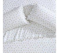 Laura Ashley - Standard Pillowcase Set, Breathable Percale Cotton Bedding, Floral Home Decor (Roseford Orange, 2 Piece)