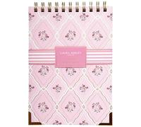 Laura Ashley Steno Notebook - 6x8 Steno Pads Top Spiral Notebook, Spiral Bound Everyday Journal With Pen or Without Pen, Size 6X8, Pink Partere
