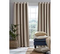 Laura Ashley Stephanie Eyelet Blackout Curtains Natural