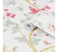 Laura Ashley Summer Palace Peony Animal Smooth Wallpaper
