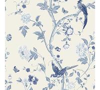 Laura Ashley Summer Palace Royal Blue Wallpaper