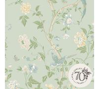 Laura Ashley Summer Palace Wallpaper - Eau de Nil - 10m