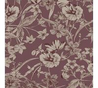 Laura Ashley Faded Glamour Summerhill Pale Blackberry Smooth Wallpaper