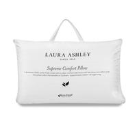 Laura Ashley Supreme Comfort Latex Pillow - 300 Thread Count Satin Stripe Cotton Cover, Dual-Sided Design with Latex Core & Supersoft Hollowfibre Filling