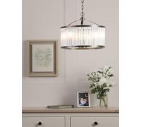 Laura Ashley Sutton Metal & Glass 3 Light Pendant Light Antique Brass