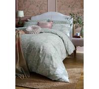 Laura Ashley Tatton Pure Cotton Sateen Bedding Set Light Green