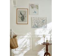 Laura Ashley Tregaron Garden Print in a White Frame - White - 40x50